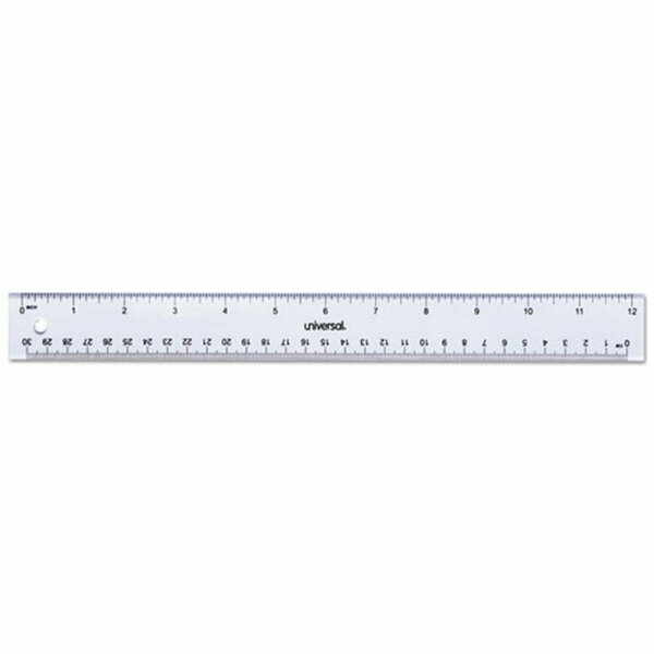 Universal Office Products 12 in. Acrylic Plastic Ruler, Clear 59022